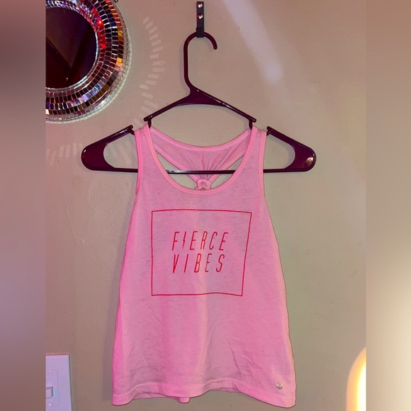 Xhilaration Other - Loose Fit “Fierce Vibes” Pink Tank Top Kids Size 6 Lightweight For Summer